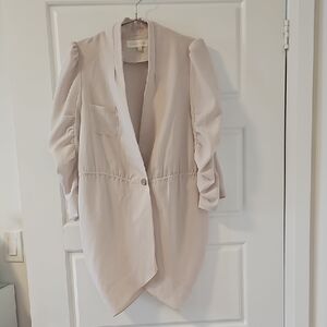 Light Pink Women's Draped Blazer Jacket
